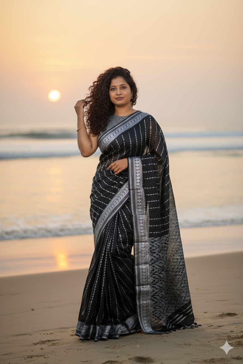 Mangalagiri Handloom Saree with Zari Border